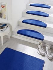 Hanse Home Sada 15ks nášlapů na schody: Fancy 103007 modré, samolepící 23x65 půlkruh (rozměr včetně ohybu), sada 15 ks