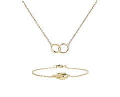 Krásný pozlacený set šperků Elan Unity DW00300004 (náhrdelník, náramek)