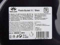 BRILANZ Kbelík plastový 6 l, černý