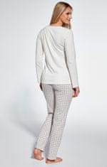 Cornette 655-362 dámské pyžamo dlouhé Barva: smetanová, Velikost: S