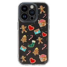 TEL PROTECT Christmas průhledné pouzdro pro iPhone 15 Pro Max - vzor 2 Sweet cookies