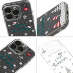 TEL PROTECT Christmas průhledné pouzdro pro iPhone 13 Pro Max - vzor 4 Veselé Vánoce