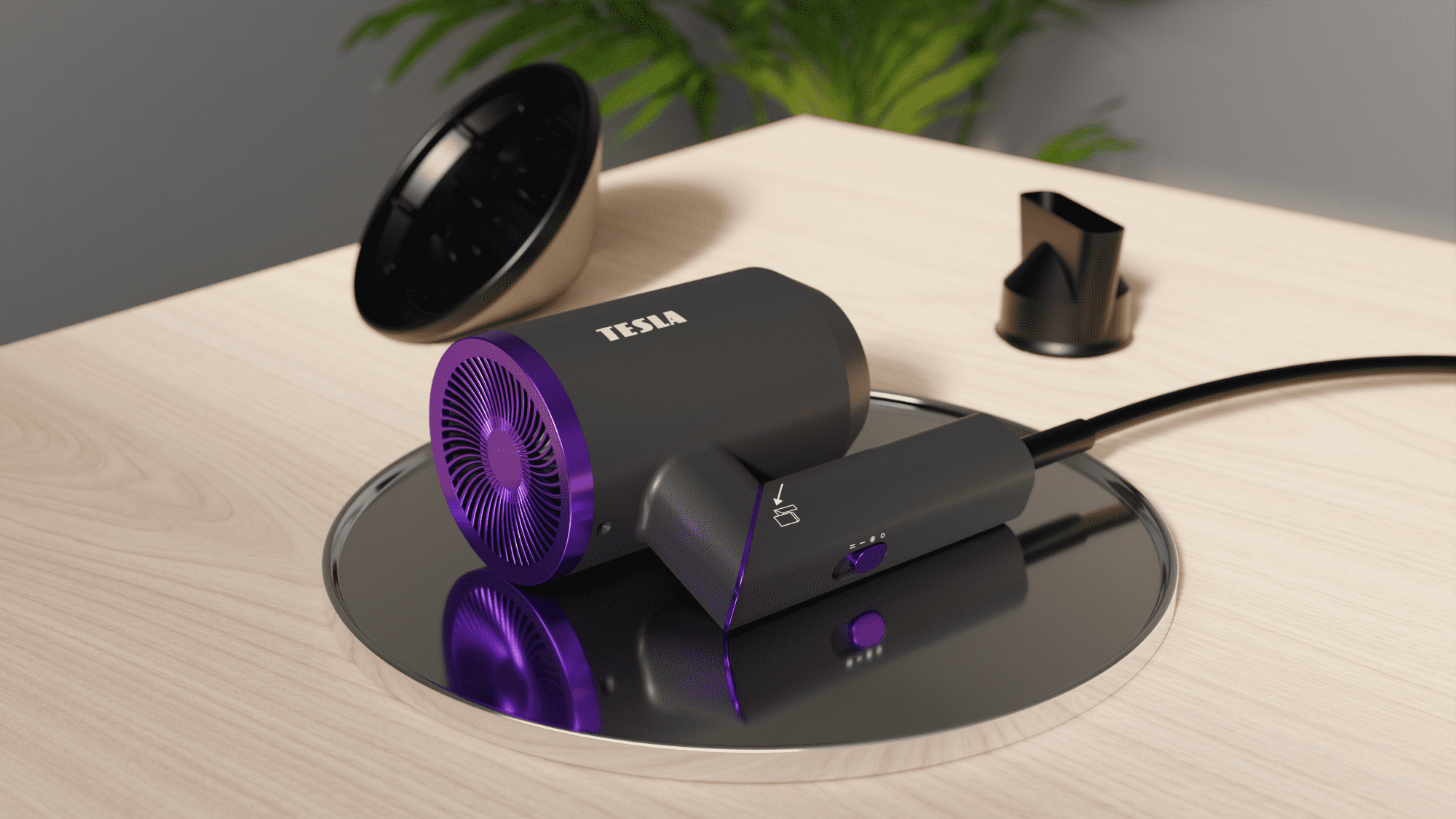  Tesla Foldable Ionic Hair Dryer 