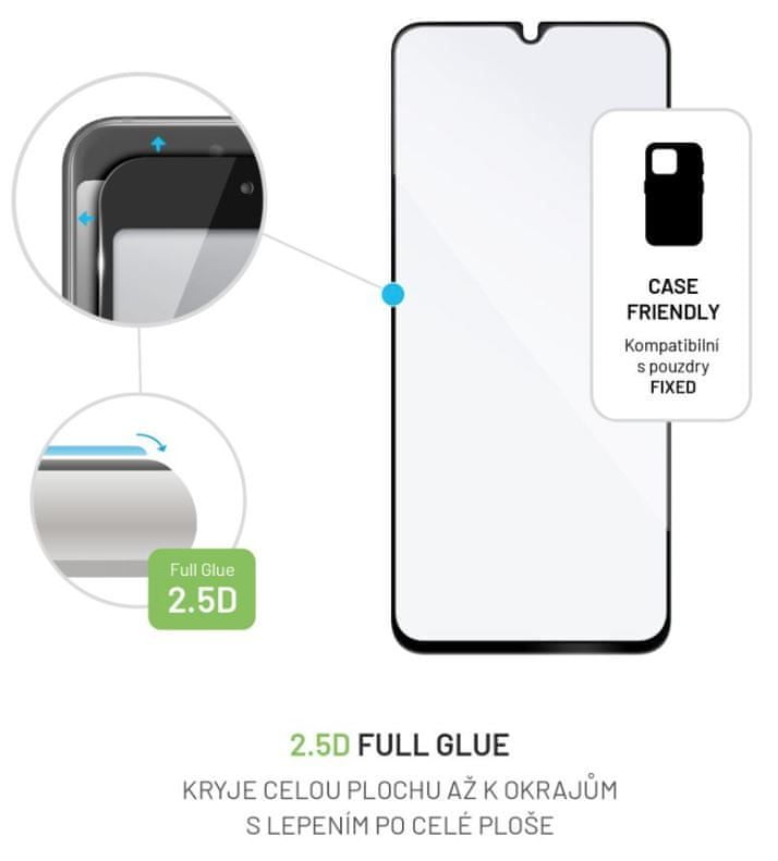 Levně FIXED Ochranné tvrzené sklo Full-Cover pro Samsung Galaxy A05, lepení přes celý displej, černé (FIXGFA-1232-BK)