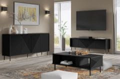 Homlando TV stolek WOODY 180 cm 4D frézovaná matná černá