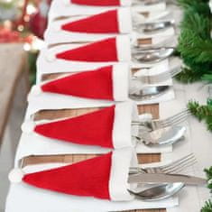 HOME & MARKER® Vánoční dekorace na stůl, Sada na Vánoční stolování, Pouzdro na příbor a univerzální dekorace (6ks, 6 x 10 cm) | FORKMAS