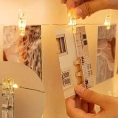 HOME & MARKER® Světýlka s kolíčky pro zavěšení obrázků (3 m) | PHOTOGLO