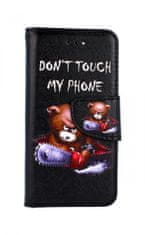 TopQ Pouzdro iPhone SE 2020 knížkové Don't Touch méďa 49755