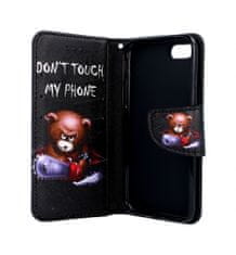 TopQ Pouzdro iPhone SE 2020 knížkové Don't Touch méďa 49755