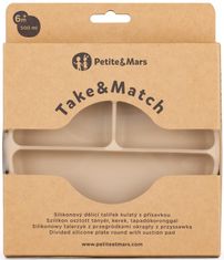 Petite&Mars Talířek silikonový dělící kulatý Take&Match Desert Sand 6m+