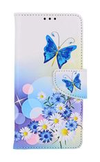 TopQ Kryt Xiaomi Redmi Note 9 knížkový Bílý s motýlkem 50600