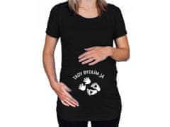 Divja Černé těhotenské tričko s nápisem Tady bydlím já