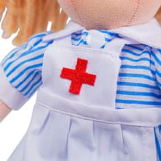 Bigjigs Toys Látková panenka Nurse Nancy 28 cm vícebarevná