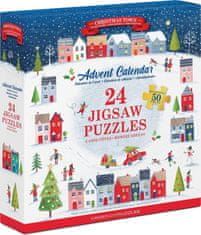 EuroGraphics Puzzle Adventní kalendář: Vánoční město 24x50 dílků