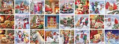 EuroGraphics Puzzle Adventní kalendář: Veselé Vánoce 24x50 dílků