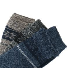Aleszale 6x pánské vlněné teplé tlusté ponožky ALPAKA 40-43 s norským vzorem