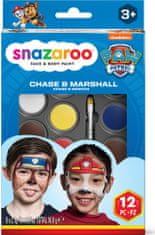 Snazaroo Sada 8 barev na obličej Tlapková patrola: Chase & Marshall