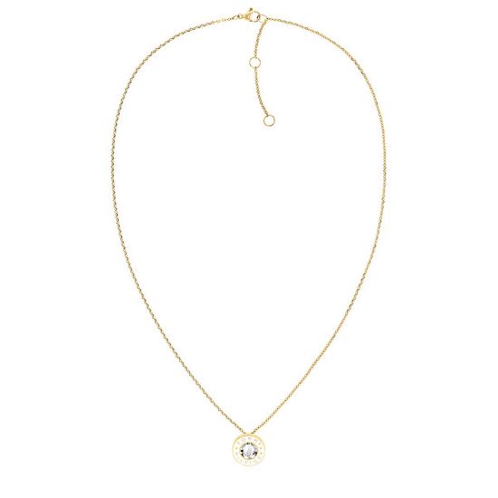 Tommy Hilfiger Elegantní pozlacený náhrdelník s krystalem Layered 2780801