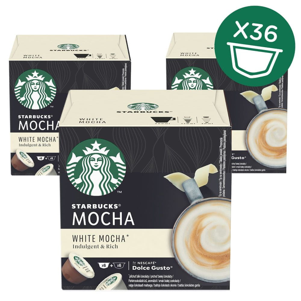 Levně Starbucks by Nescafé Dolce Gusto White Mocha kávové kapsle, 36 kapslí