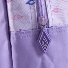 CurePink Dětský batoh Disney|Frozen|Ledové království: Anna & Elsa (objem 8 litrů|25 x 31 x 10 cm) fialový polyester