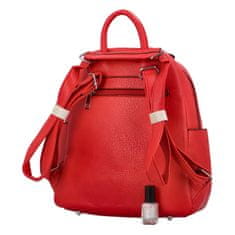 Demra Příjemný dámský koženkový batůžek/kabelka Amurath, červená