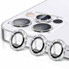 TopQ Tvrzené sklo HARD DIAMOND pro fotoaparát (LENS) pro Iphone 14 Pro - 14 Pro Max stříbrné (3 kusy)