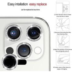 TopQ Tvrzené sklo HARD DIAMOND pro fotoaparát (LENS) pro Iphone 15 - 15 Plus černé (2 kusy)