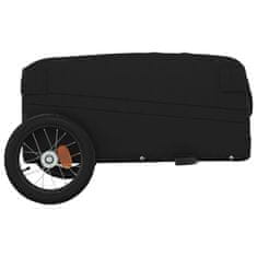 Vidaxl Přívěsný vozík za kolo černý 30 kg železo