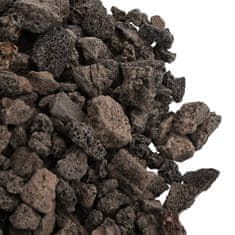 Greatstore Sopečné kameny 10 kg černé 1–2 cm