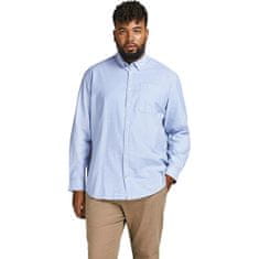 Jack&Jones Plus Pánská košile JJEOXFORD Slim Fit 12190444 Cashmere Blue (Velikost 4XL)