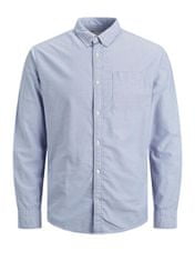 Jack&Jones Plus Pánská košile JJEOXFORD Slim Fit 12190444 Cashmere Blue (Velikost 4XL)