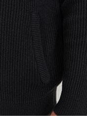 Jack&Jones Plus Pánský svetr JJPANNEL Regular Fit 12236572 Black (Velikost 5XL)