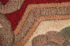 Flair Ručně všívaný kusový koberec Lotus premium Red kruh 120x120 (průměr) kruh