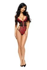 Beautynight Erotické body Evangelina teddy + Ponožky Gatta Calzino Strech, červená, S/M