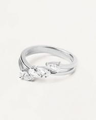 PDPAOLA Blyštivý stříbrný prsten se zirkony Terra Essentials AN02-861 (Obvod 48 mm)