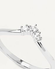 PDPAOLA Slušivý stříbrný prsten se zirkony Mini Crown Essentials AN02-826 (Obvod 56 mm)