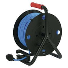 Emos Počasí odolný prodluž. kabel na bubnu 50 m / 4 zásuvky / modrý / silikon / 230 V / 1,5 mm2