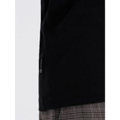 OMBRE Pánské tričko s dlouhým rukávem V-NECK černé MDN124079 L