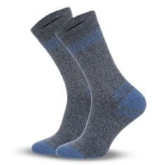 Aleszale 2x froté dlouhé tlusté bavlněné pánské lyžařské ponožky 43-46 - vícebarevné