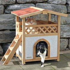 BRAVSON Zateplená bouda pro kočky KERBL TYROL ALPIN 88x57x77cm
