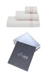 Soft Cotton Soft Cotton Dárková sada ručníků a osušek CHAINE Bílá / růžová výšivka