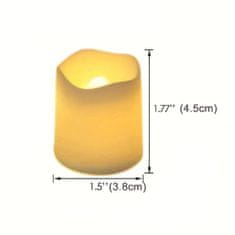 Mormark Svíčky LED (4ks, 4.5 x 3.8 cm) | LUXICANDLE