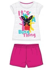 E plus M Letní dívčí bavlněné pyžamo zajíček Bing - růžové