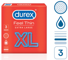 Durex Durex Feel Thin XL 3 ks