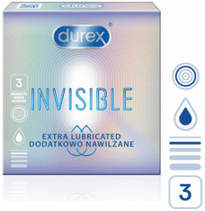 Durex DUREX Invisible Extra Lubricated 3ks