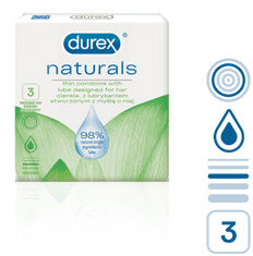 Durex DUREX Naturals kondomy 3 ks