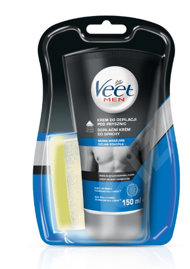 Veet VEET Men Silk&Fresh Depilační krém do sprchy pro citlivou pokožku 150 ml
