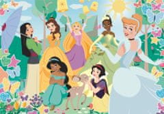 Clementoni Třpytivé puzzle Disney princezny v zahradě 104 dílků