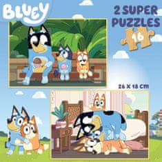 Educa Dřevěné puzzle Bluey 2x16 dílků