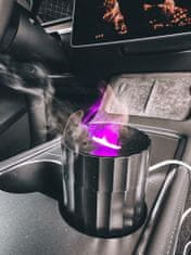 SIXTOL Aroma difuzer Car Flame do auta černý 100ml, USB-C, do držáku na pití